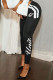 Black Daily Print Skinny Pencil Bottoms