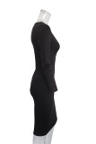 Red Sexy Solid Hollowed Out V Neck Wrapped Skirt Dresses
