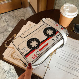 White Fashion Casual Letter Print Messenger Bag