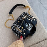 Black Fashion Casual Chain Strap Crossbody Bag