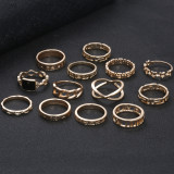 Gold Fashion Street Solid Rings