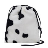 White Fashion Casual Animal Print Crossbody Bag