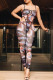Multi-color Fashion Sexy Print Backless Spaghetti Strap Sleeveless Two Pieces