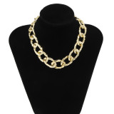 Gold Fashion Street Geometric Solid Necklaces