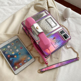 Pink Fashion Patchwork Crossbody Bag