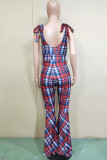 multicolor Print Polyester Sleeveless Jumpsuits