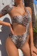 Multicolor Fashion Sexy Print Hollowed Out Backless Swimwears