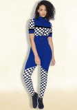 As Show-1 Print Patchwork High Waist Two-piece suit