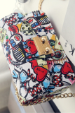 Red Daily Mixed Printing Print Bag Accessories