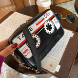 White Fashion Casual Letter Print Messenger Bag