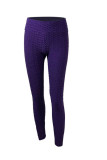 Light Purple Polyester Elastic Fly High Solid pencil Pants Bottoms