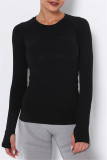 Grey Casual Sportswear Solid Basic O Neck Tops