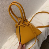 Yellow Fashion Casual Solid Yellow Crossbody Bag