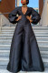 Black Vintage Solid V Neck Regular Jumpsuits