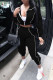 Black Fashion Casual Solid Basic Turndown Collar Long Sleeve Two Pieces