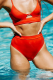 Red Sexy Solid Hollowed Out Split Joint Swimwears