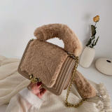 Black Fashion Casual Solid Chain Strap Crossbody Bag