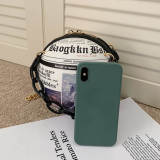 White Fashion Casual Patchwork Basketball Crossbody Bag