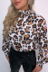 White Fashion Casual Print Basic Turtleneck Tops