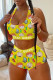 Yellow Fashion Sexy adult Letter Patchwork Print Character Tie Dye Two Piece Suits pencil Sleeveless Two Pieces