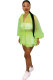 Green Polyester cardigan Long Sleeve perspective Solid Mesh Patchwork Long Sleeve Tops
