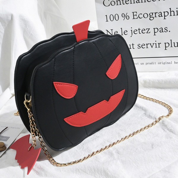 Black Fashion Casual Patchwork Pumpkin Crossbody Bag