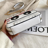 White Fashion Casual Letter Print Messenger Bag