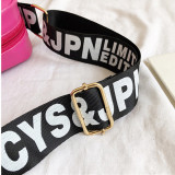Rose Red Fashion Casual Letter Print Crossbody Bag