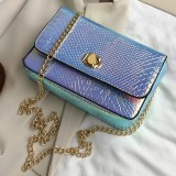 Blue Purple Fashion Casual Chain Strap Crossbody Bag