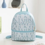 Light Gray Fashion Casual Letter Print Backpack