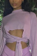 Purple Street Solid Ripped Half A Turtleneck Tops