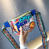 Red Fashion Casual Graffiti Print Chest Bag