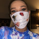 White Fashion Casual Print Face Protection