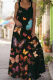 Black Sexy Casual Print Patchwork Square Collar Cake Skirt Dresses