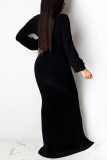 Red Sexy Solid Patchwork V Neck Irregular Dress Dresses