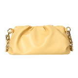 Yellow Fashion Casual Solid Messenger Bag