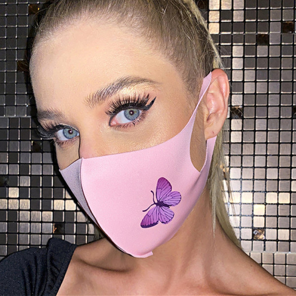 Pink Fashion Casual Print Face Protection