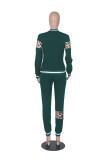 Colorful Blue Sexy Solid Patchwork O Neck Long Sleeve Two Pieces