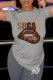 Light Gray Casual Print Patchwork O Neck T-Shirts