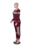 Colorful Blue Sexy Solid Patchwork O Neck Long Sleeve Two Pieces