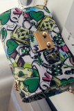 Red Daily Mixed Printing Print Bag Accessories