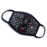 Black Fashion Casual Hot Drilling Decorative White Face Mask