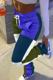 Multicolor Sportswear Patchwork Mid Waist Bottoms
