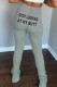 Grey Fashion Street Adult Polyester Letter Print Letter Boot Cut Bottoms