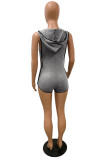 Grey Sexy Solid Cotton Sleeveless Slip Jumpsuits