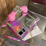 Pink Fashion Patchwork Crossbody Bag