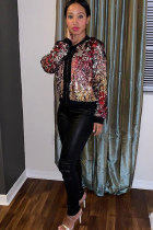 Multi-color zipper Sequins Polyester Blazer & Suits &Jacket