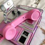 Pink Fashion Patchwork Crossbody Bag