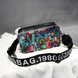 Pink Fashion Geometric Print Bag Accessories