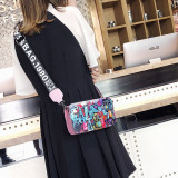 Pink Fashion Geometric Print Bag Accessories